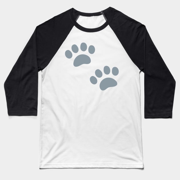 Animal Footprints Sillhouette Emoticon Baseball T-Shirt by AnotherOne